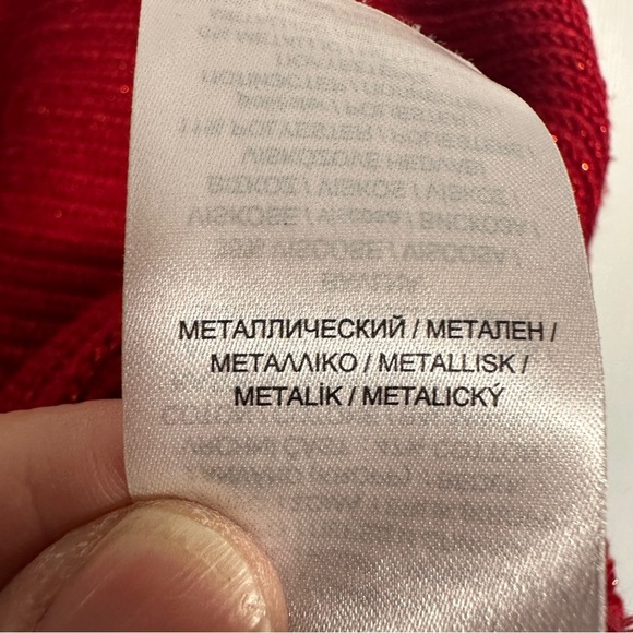 Lauren Ralph Lauren metallic red dolman sleeve sweater, sz PS, fall, holidays - Picture 7 of 10